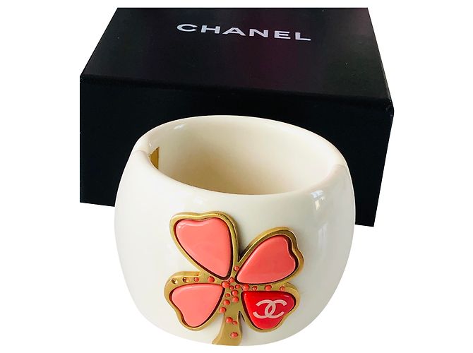 Chanel cuff bracelet Golden Eggshell Coral