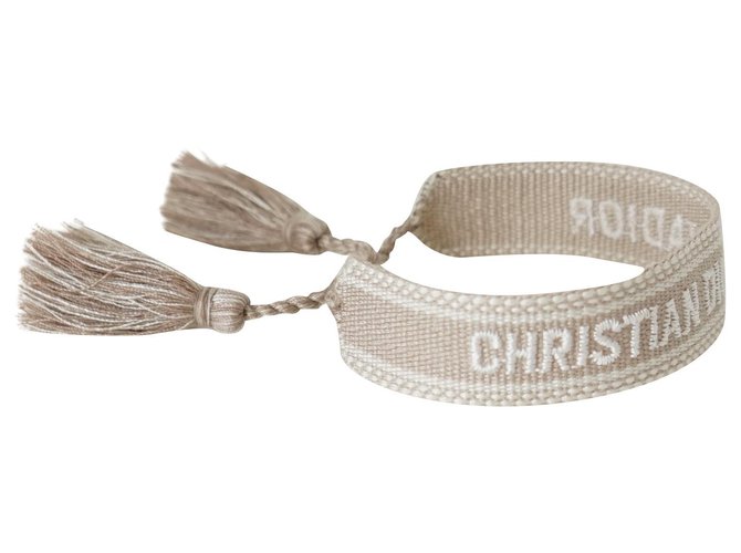Dior Bracelets Beige Cotton  ref.198067