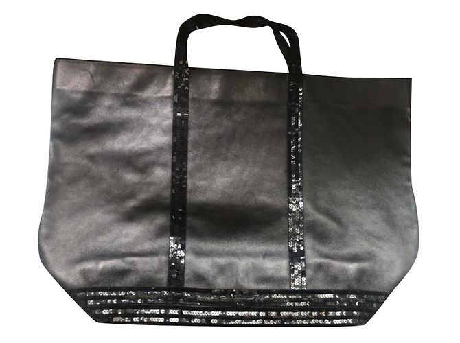 Vanessa Bruno Cabas grand cuir paillettes Noir