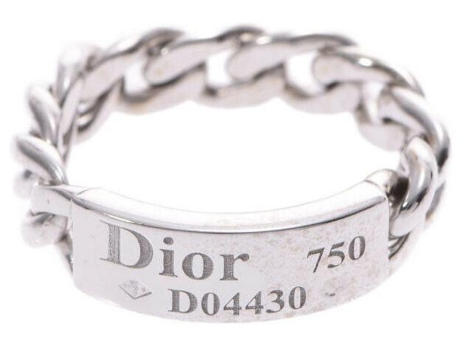 Dior ring Silvery White gold  ref.198093