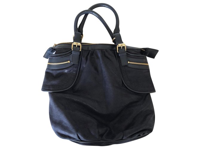 Stella Mc Cartney Handbags Navy blue Leather  ref.198103