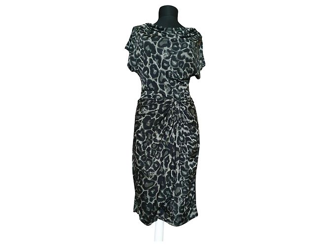 Autre Marque Ilse Jacobsen Kleid mit Leopardenmuster Mehrfarben