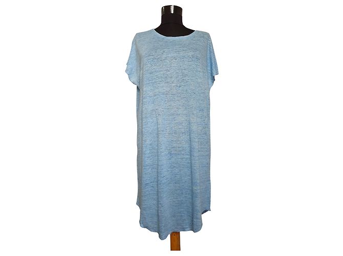 Autre Marque Cathrine Hammel Leinenkleid Blau Größe M