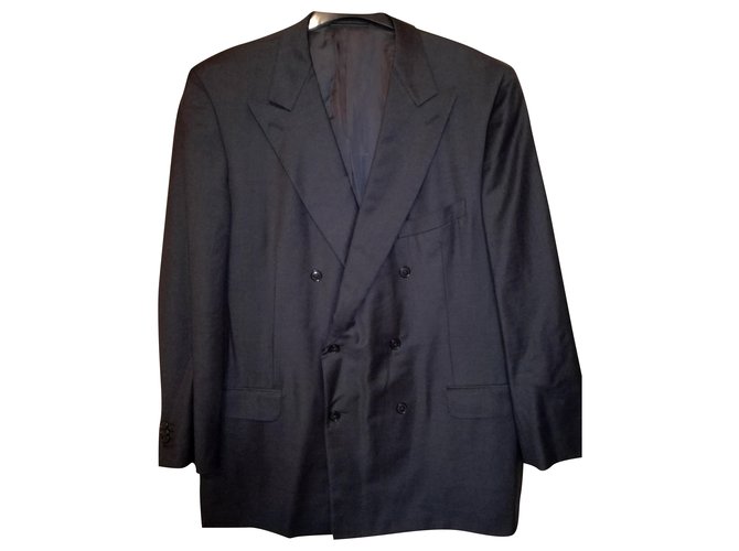 Ermenegildo Zegna Su Misura Trofeo lined breasted Grey Suit Jacket, size 62 / XXL Wool  ref.198228