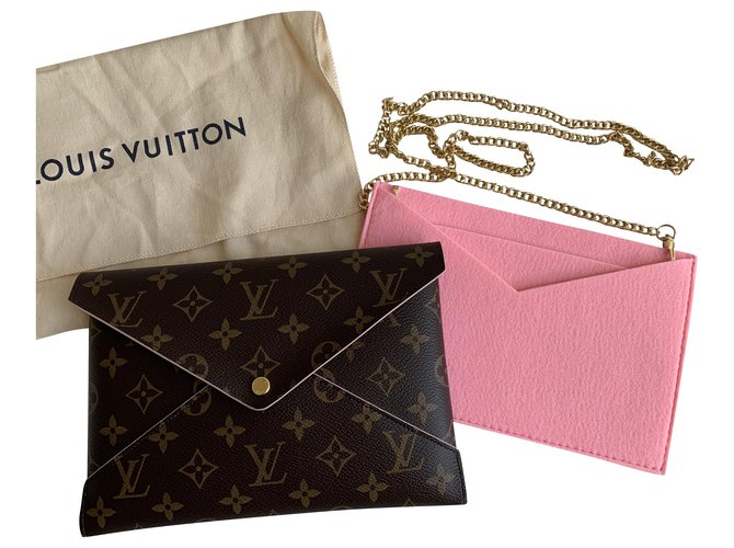 Louis Vuitton Kirigami Large Pochette Brown Pink Leather Cloth ref