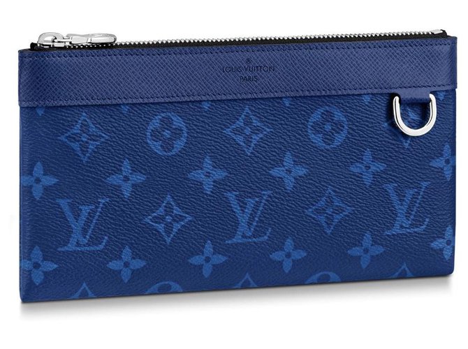 Louis Vuitton Discovery pochette PM Blue Leather  ref.198274