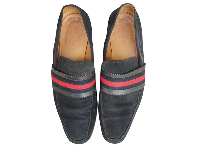 gucci p loafers 44,5 Black Deerskin  ref.198352