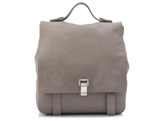 Proenza Schouler Gray Courier Leather Backpack Grey Pony style