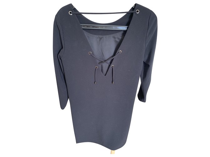 Ba&Sh Dexter Kleid schwarz rückenfrei