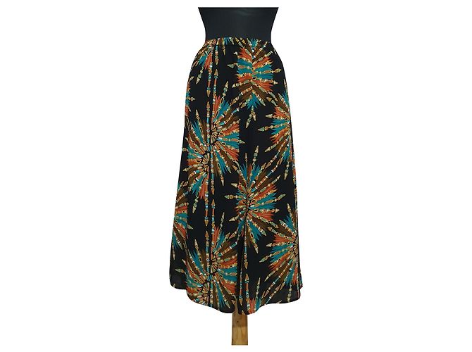 Bob Mackie Maxirock mehrfarbig Polyester XXL Mehrfarben