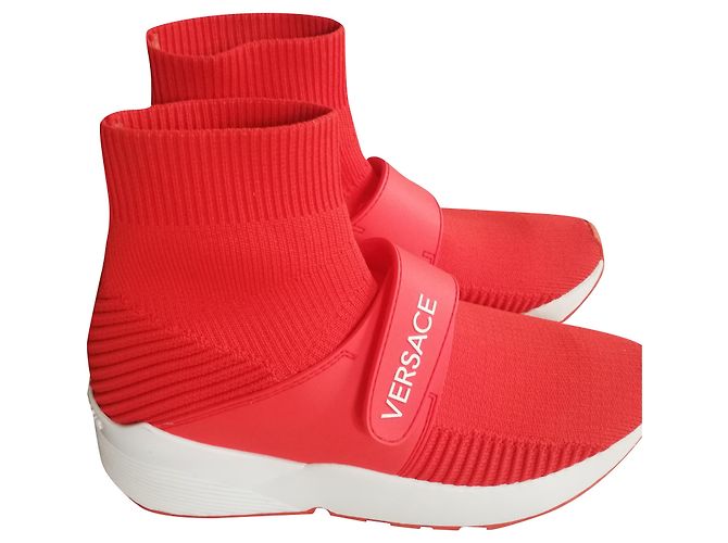 Botas de Tornozelo Versace Laranja