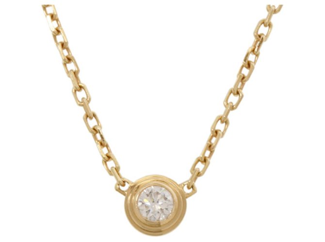 Cartier Gold Diamants Legers Necklace Golden Metal  ref.198900