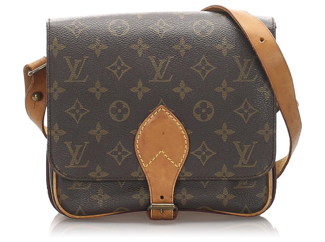 Louis Vuitton Brown Monogram Cartouchiere MM Cloth ref.951483