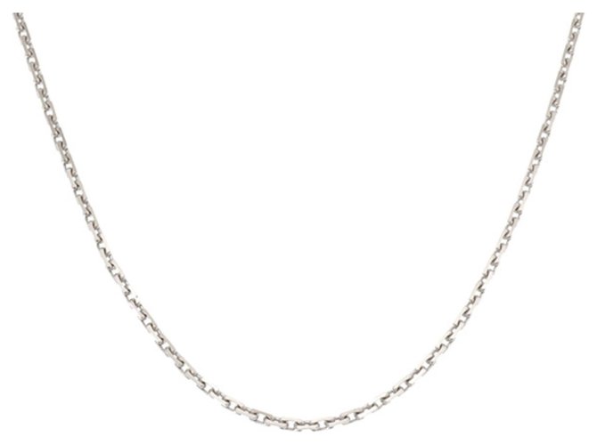 Cartier Silver Slave Chain Necklace Silvery Metal  ref.199013
