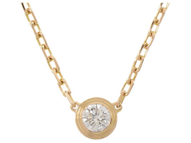 Collar Cartier Gold Diamants Legers Dorado Metal  ref.199055