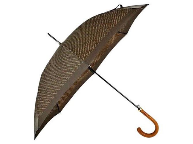 Louis Vuitton Rare Vintage Monogram Walking Umbrella with Wood