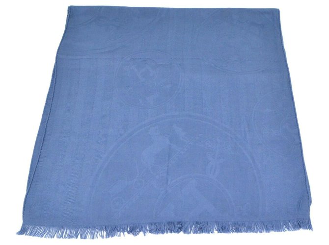Hermès scarf Blue Cotton  ref.199105