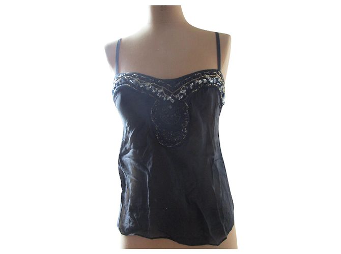 Autre Marque orna farho - Top Seidenschmuck, Taille 40. Schwarz