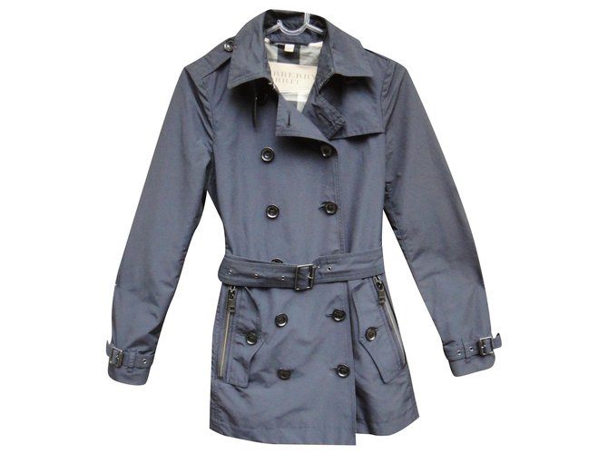 Burberry Brit trench coat 36 Black Cotton  ref.199168