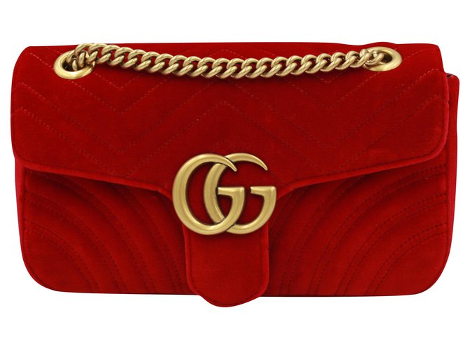 red velvet gucci purse