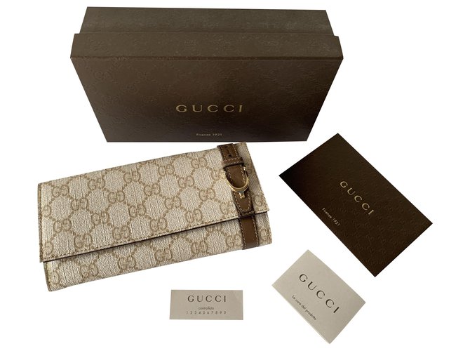 Gucci Wallets Light brown Leather  ref.199221