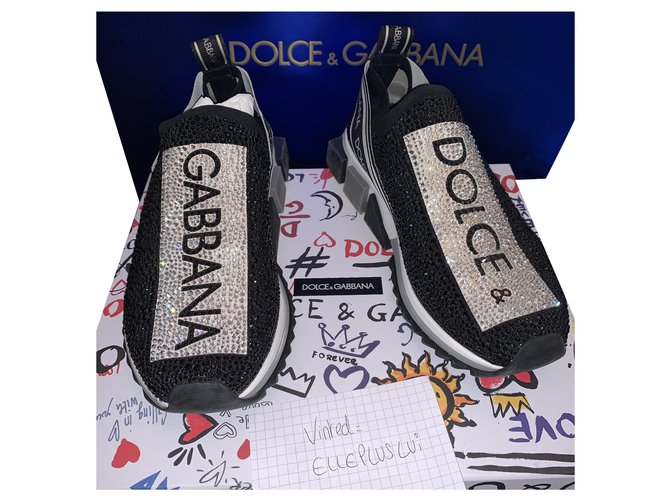 Dolce & Gabbana Sorrento Schwarz Leinwand  ref.199451
