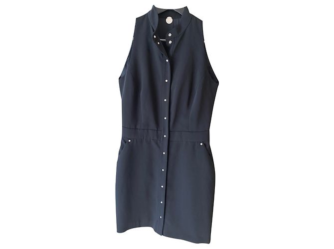 Vestido de seda preto Azzaro