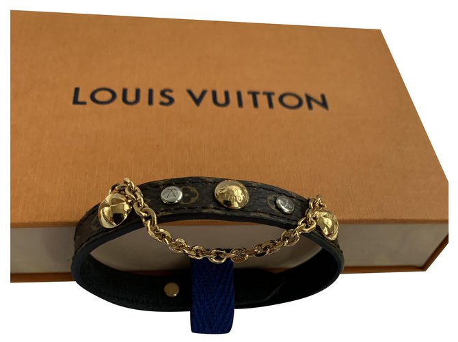 Louis Vuitton Bracelets Brown Leather  ref.199556