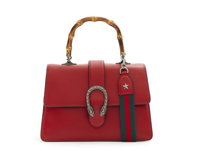 Gucci DIONYSUS BAMBOO RED NEW Cuir Rouge  ref.199701