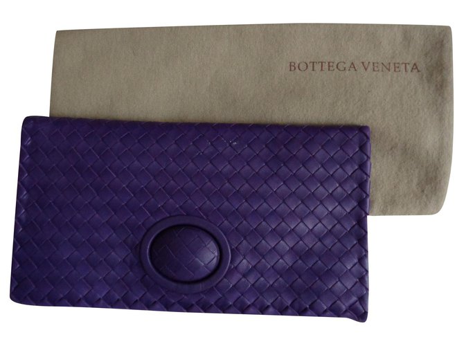 Bottega Veneta Clutch bags Purple Leather  ref.199785