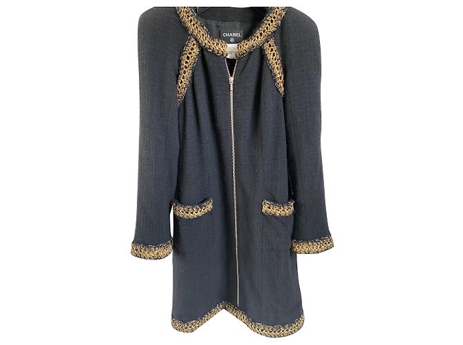 Cambon Chanel Jackets Black Golden