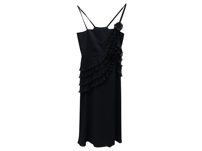 Escada Kleid Schwarz aus Polyester Größe 40