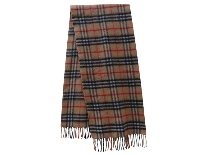 Burberry Scarves Brown Multiple colors Cashmere  ref.199930