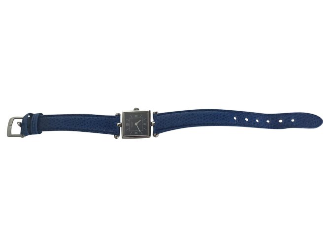 Van Cleef & Arpels Damen Armbanduhr Blau Leder  ref.199934
