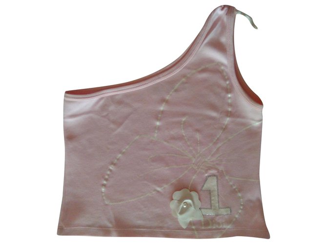 Baby Dior CHRISTIAN DIOR TOP aus Baumwolle Pink  ref.199986