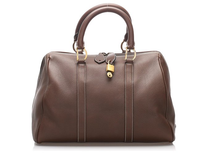 Dior Brown Leather Handbag Pony-style calfskin  ref.200107