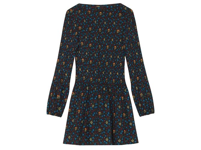 Maje Rockina Plissee Kleid mit Print Mehrfarben