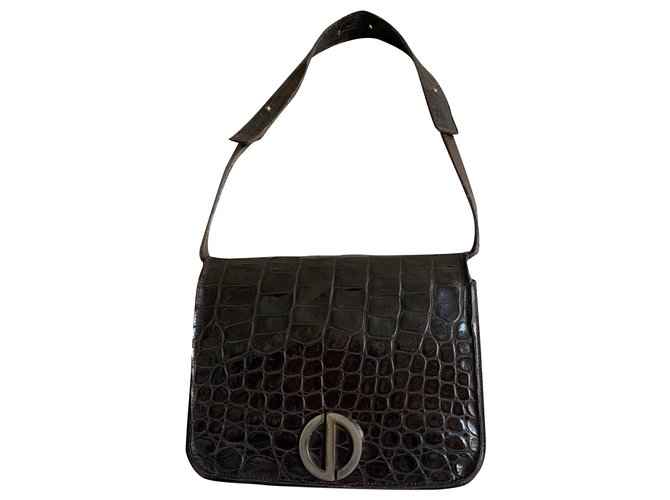 Christian Dior Vintage Dior leather bag Black ref.724341 - Joli Closet