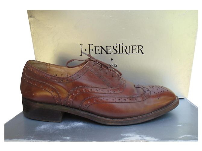 Joseph Fenestrier richelieu vintage Unic-Fenestrier p 43,5 Marrone