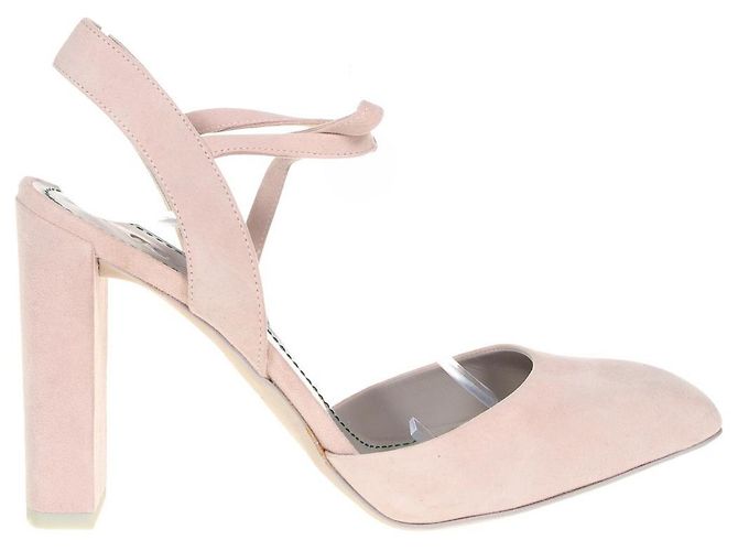 Escarpins Aeyde en daim rose clair