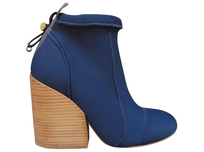 Chloé ankle boots in neoprene p 39 Blue Rubber  ref.200242