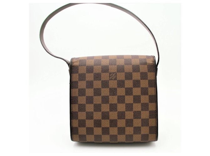tij Ronde overhemd Louis Vuitton Tribeca Mini Brown Ebony Cloth ref.200343 - Joli Closet