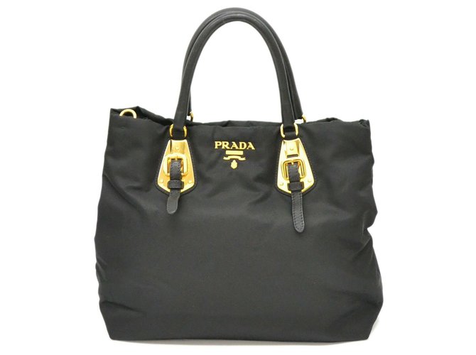 Sac à main Prada Synthétique Noir  ref.200349