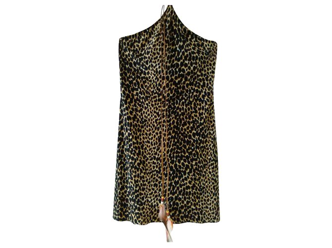 DOLCE & GABBANA MINI LEOPARD DRESS Leopard print Polyamide  ref.200361