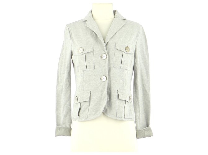 Burberry Vest / Blazer Grey Cotton  ref.200563
