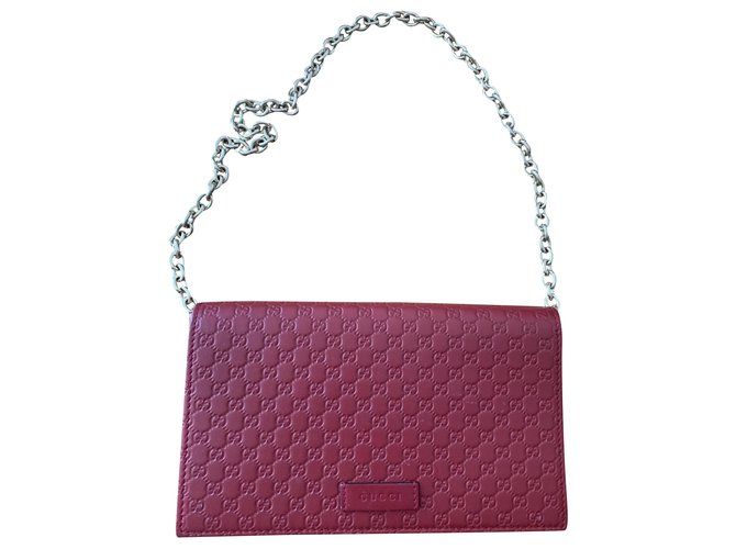 Gucci Handbags Red Leather  ref.200570