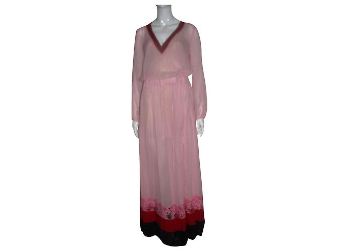 Vestido kaftan de gasa iceberg Rosa Roja Azul marino
