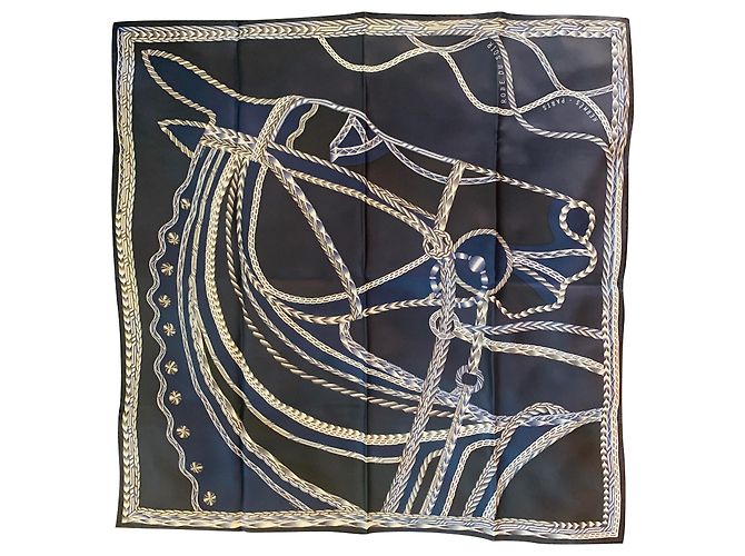Hermès Robe Du Soir Blu Seta