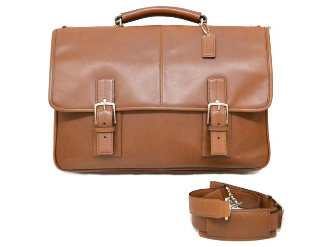 Coach Travel bag Brown Leather  ref.200708