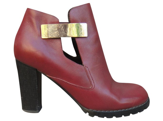 Autre Marque bottines See By Chloé p 369,5 Cuir Rouge  ref.200761